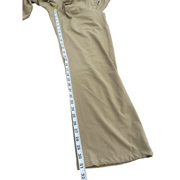 Free Fly Womens Lightweight Pants Drawstring Straight-Leg Comfort Tan Size L - Picture 5 of 7